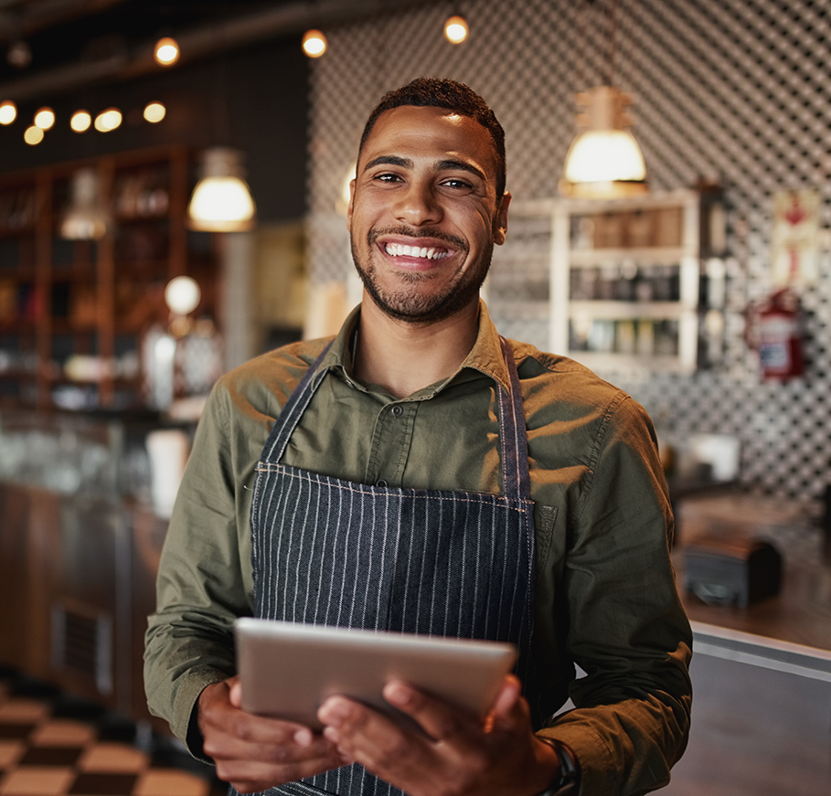Happy customers dining at Urban Hearth restaurant